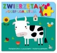 Okładka książki Zwierzęta z farmy. Poznaję, koloruję, układam