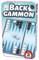 Backgammon (w metalowej puszce). Wydawca: Schmidt. SmakLiter.pl Opakowanie Backgammon (w metalowej puszce)