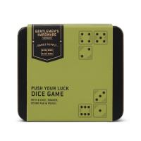 Gra w kości Push Your Luck w puszce. Wydawca: Gentlemen's Hardware. SmakLiter.pl Opakowanie Gra w kości Push Your Luck w puszce