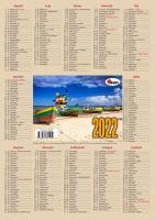 Kalendarz 2022 listkowy roczny AWM. Wydawca: AWM kalendarze. SmakLiter.pl Opakowanie Kalendarz 2022 listkowy roczny AWM