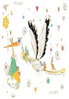 Opakowanie Karnet B6 + koperta Narodziny Bocian