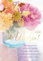 Opakowanie Karnet PR-375 Urodziny (kwiaty)