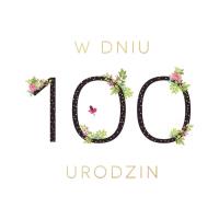 Opakowanie Karnet Swarovski kwadrat CL18100_PO Urodziny 100