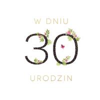 Opakowanie Karnet Swarovski kwadrat CL1830_PO Urodziny 30