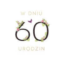 Opakowanie Karnet Swarovski kwadrat CL1860_PO Urodziny 60