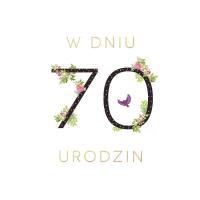 Opakowanie Karnet Swarovski kwadrat CL1870_PO Urodziny 70