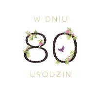 Opakowanie Karnet Swarovski kwadrat CL1880_PO Urodziny 80