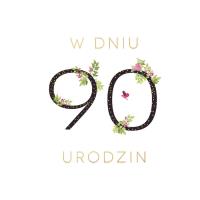 Opakowanie Karnet Swarovski kwadrat CL1890_PO Urodziny 90