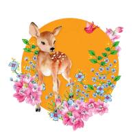 Opakowanie Karnet Swarovski kwadrat CL2008 Sarna