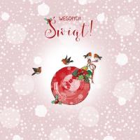 Opakowanie Karnet Swarovski kwadrat CL3501_PO Święta Bombka