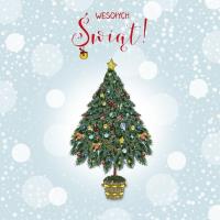 Opakowanie Karnet Swarovski kwadrat CL3503_PO Święta Choinka