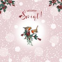 Opakowanie Karnet Swarovski kwadrat CL3510_PO Święta Ptaszki