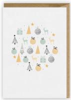 Opakowanie Kartka Boże Narodzenie Bombka, eko koperta K081