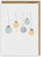 Opakowanie Kartka Boże Narodzenie Bombki, eko koperta K082