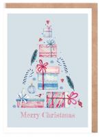 Opakowanie Kartka Boże Narodzenie Choinka niebieska, eko K133