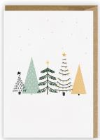 Opakowanie Kartka Boże Narodzenie Choinki, eko koperta K079