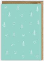 Opakowanie Kartka Boże Narodzenie Choinki i serduszka K075