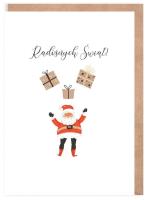 Opakowanie Kartka Boże Narodzenie Mikołaj z prezentami K139