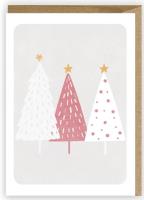 Opakowanie Kartka Boże Narodzenie Pastelowe choinki, eko K071