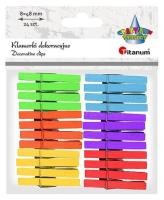 Opakowanie Klamerki drewniane 6 kolorów 7x49mm 24szt