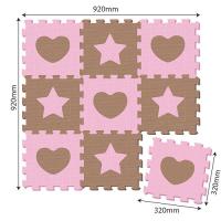 Opakowanie Mata piankowa Serca różowo-beżowa