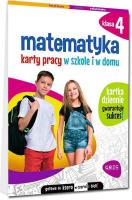 Matematyka SP 4 Karty pracy w szkole i w domu. Autor: Dorota Kożuch. SmakLiter.pl Okładka książki Matematyka SP 4 Karty pracy w szkole i w domu