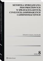 Metodyka sporządzania pism procesowych. Autor: Cempura Aleksandra, Kasolik Anna. SmakLiter.pl Okładka książki Metodyka sporządzania pism procesowych
