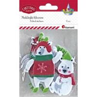 Opakowanie Naklejki filcowe niedźwiedzie polarne mix 6szt