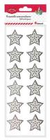 Opakowanie Naklejki foliowe gwiazdki białe 40mm 12szt