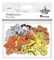 Opakowanie Naklejki piankowe zwierzęta safari mix 46szt