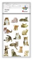 Opakowanie Naklejki wypukłe miękkie koty mix 15szt
