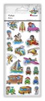 Opakowanie Naklejki wypukłe miękkie pojazdy mix 20szt