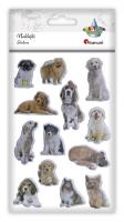 Opakowanie Naklejki wypukłe miękkie psy mix 13szt