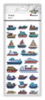 Opakowanie Naklejki wypukłe miękkie statki mix 24szt