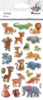 Opakowanie Naklejki wypukłe zwierzęta mix 21szt