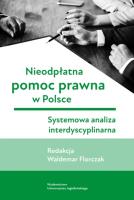 Okładka książki Nieodpłatna pomoc prawna w Polsce