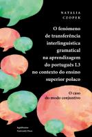 O fenómeno de transferncia interlingu... Autor: Natalia Czopek. SmakLiter.pl Okładka książki O fenómeno de transferncia interlingu..