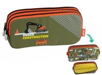 Opakowanie Piórnik 3 komorowy Milan UNDER CONSTRUCTION zielony