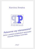 Potworne czy nienazwane. Autor: Karolina Kwaśna. SmakLiter.pl Okładka książki Potworne czy nienazwane