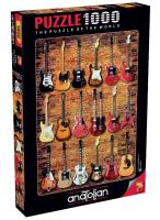 Puzzle 1000 Gitary elektryczne. Wydawca: Anatolian. SmakLiter.pl Opakowanie Puzzle 1000 Gitary elektryczne