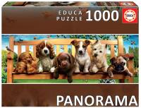 Puzzle 1000 Szczenięta na ławce (panorama) G3. Wydawca: Educa. SmakLiter.pl Opakowanie Puzzle 1000 Szczenięta na ławce (panorama) G3