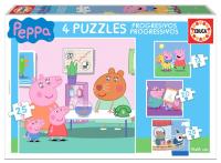 Puzzle 12+20+25+25 Świnka Peppa G3. Wydawca: Educa. SmakLiter.pl Opakowanie Puzzle 12+20+25+25 Świnka Peppa G3