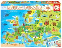 Puzzle 150 Mapa Europy dla dzieci G3. Wydawca: Educa. SmakLiter.pl Opakowanie Puzzle 150 Mapa Europy dla dzieci G3