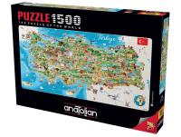 Puzzle 1500 Mapa Turcji. Wydawca: Anatolian. SmakLiter.pl Opakowanie Puzzle 1500 Mapa Turcji
