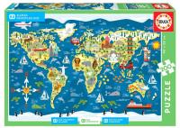 Opakowanie Puzzle 200 Mapa świata G3