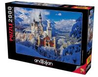 Puzzle 2000 Niemcy, Zamek Neuschwanstein zimą. Wydawca: Anatolian. SmakLiter.pl Opakowanie Puzzle 2000 Niemcy, Zamek Neuschwanstein zimą