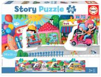 Puzzle 26 Miejskie pojazdy (panorama) G3. Wydawca: Educa. SmakLiter.pl Opakowanie Puzzle 26 Miejskie pojazdy (panorama) G3