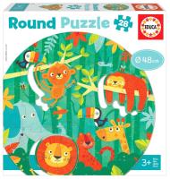 Puzzle 28 Dżungla (okrągłe) G3. Wydawca: Educa. SmakLiter.pl Opakowanie Puzzle 28 Dżungla (okrągłe) G3