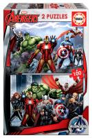 Puzzle 2x100 Avengers G3. Wydawca: Educa. SmakLiter.pl Opakowanie Puzzle 2x100 Avengers G3