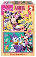Puzzle 2x16 Myszka Minnie/Daisy (drewniane G3. Wydawca: Educa. SmakLiter.pl Opakowanie Puzzle 2x16 Myszka Minnie/Daisy (drewniane G3